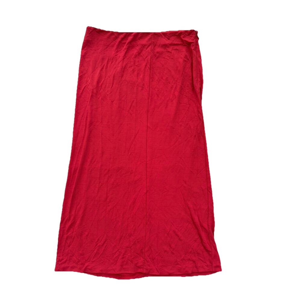 Marciso Rodriguez Italy Red Silk Skirt Women’s 38 Midi Classic (US Size 4)